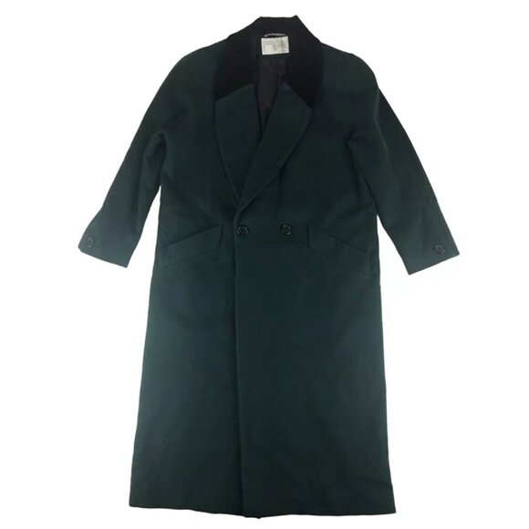 International Scene Womens Dark Green Black Collared Button Up Overcoat Size‎ 8 - Picture 1 of 9